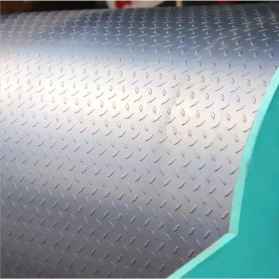 Customize Diamond SS Steel Sheet Embossed Checkered Stainless Plates 0.3mm 300Series
